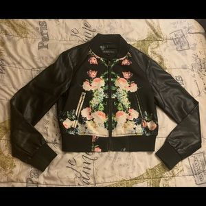 FLORAL MEMBERS ONLY BOMBER JACKET